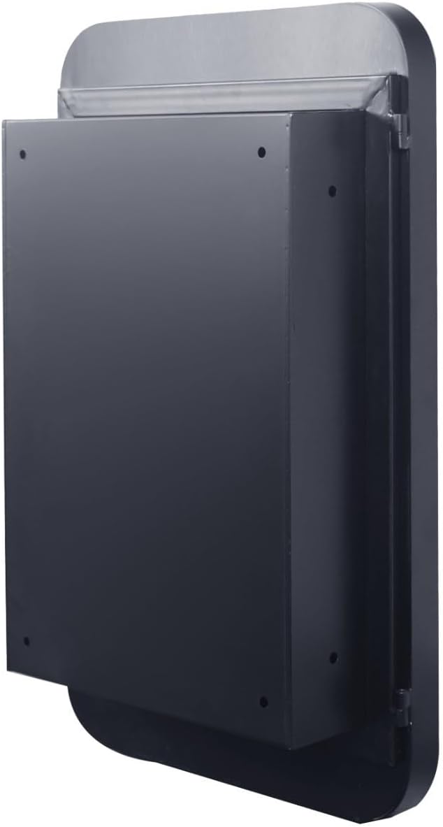 16 x 24 Inch Rounded Rectangle Medicine Cabinet with Mirror and Black Metal Frame for Bathroom, Recessed or Surface Wall Mount Cabinet with 2 Adjustable Glass Shelves, Matte Black