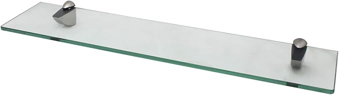 XVL Bathroom Glass Shelf 23.6 Inch Tempered Glass Storage Brushed GS3001AX