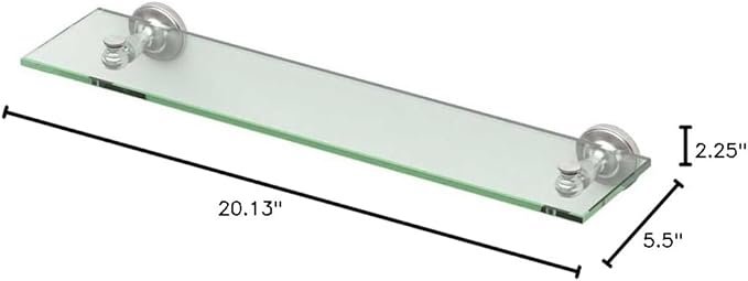Gatco 4026 Tavern Glass Shelf, Satin Nickel