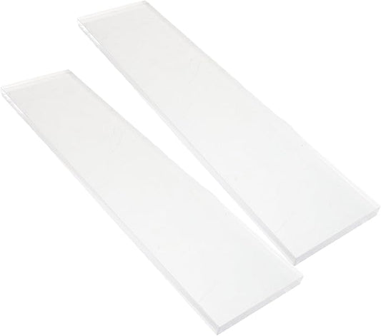 Beaupretty Acrylic Medicine Cabinet Replacement Shelves, 2pcs Floating Shelves for 13-inch Cabinet, Bathroom Wall Storage Organizer for Toiletries and Vitamins