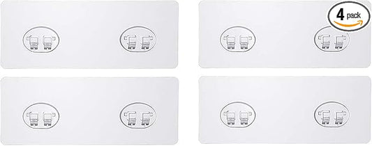 4pcs Shower Caddy Replacement Shelves Adhesive Strip Pad Organizer Sticker Bathroom Heavy Duty Strong Sticky Wall Nail Free Transparent