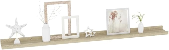 Sonoma Oak Floating Shelves 2 Pack 39.4 Inch Wall Mounted Storage for Living Room Bedroom Kitchen, MDF Decorative Display Shelves with 11lb Capacity