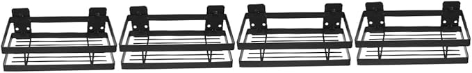 Mobestech Punch Wall Mounted Storage Rack Heavy Duty Organizer for Bathroom Kitchen and Bedroom Convenient Shampoo and Towel Holder No Drilling Required Design