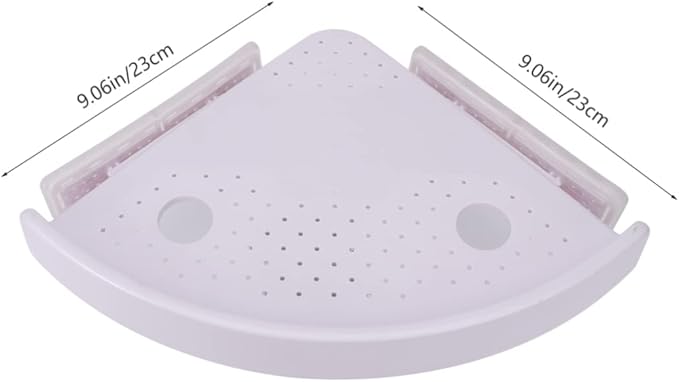 DOITOOL Triangle Storage Mount Bathroom Shelf Organizer Plastic Sturdy Corner Rack Over Toilet Storage Holder for Decor Organization