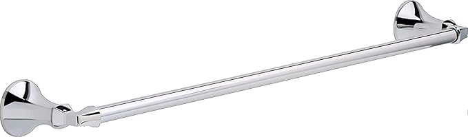 Delta Ashlyn (1-Pack) 24'' Towel Rack for Bathroom Polished Chrome Towel Bar for Bathroom Wall Towel Holder Rod Wall Mounted 76424