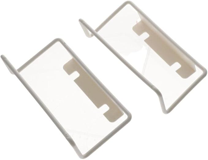 4 Pcs Plastic Over Kitchen Cabinet Towel Bar Rack, Hang on Inside or Outside of Doors, Storage and Organization for Hand and Dish Towels, Tea Towels