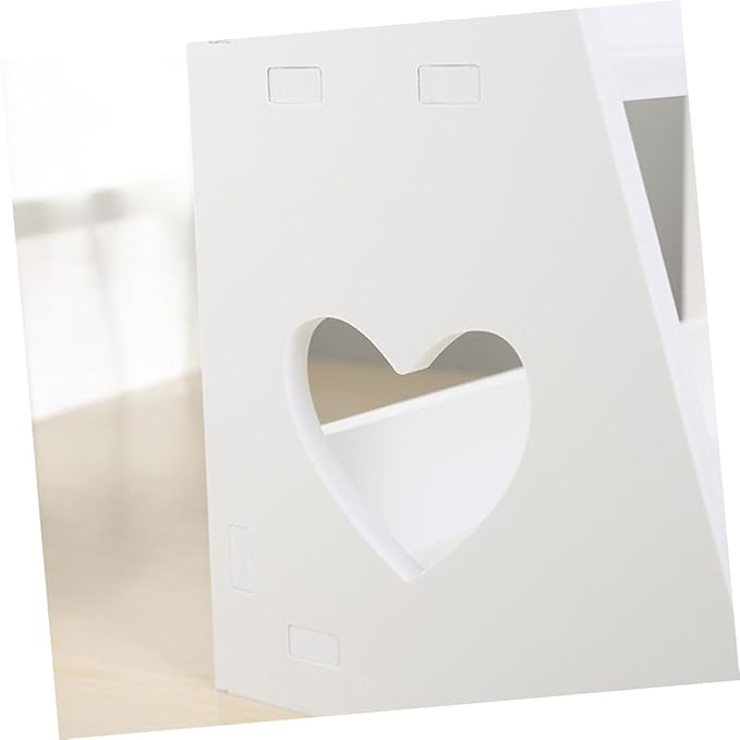 PartyKindom Heart-Shaped Hollow Bathroom Shelf for Cosmetics Storage Small Rack for Washbasin Organization Easy to Clean and Install for Home