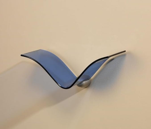 LTL Home Products Wallscapes Heron Glass Shelf Kit, Blue (Blue)