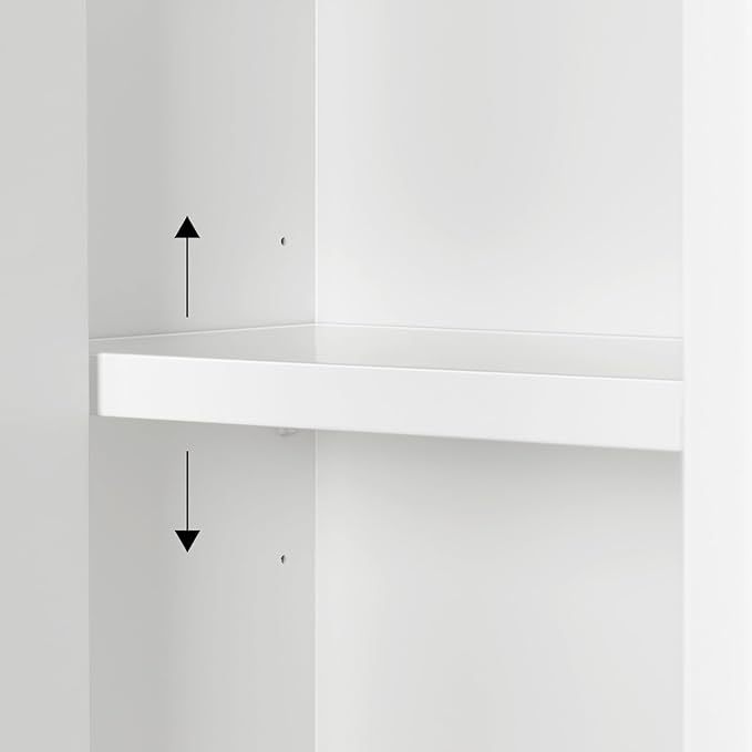 ARIEL Bathroom Wall Cabinet 31" H x 23.1W x 8" D - Open Shelf - White