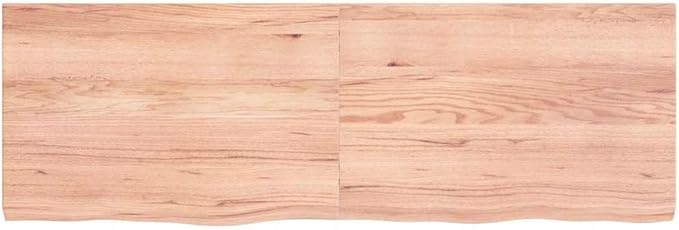 Solid Wood Oak Wall Shelf Light Brown 47.2x15.7 Inches Rustic Storage Solution Foldable Design for Bathroom Kitchen Cabinet Table Top with Live Edge
