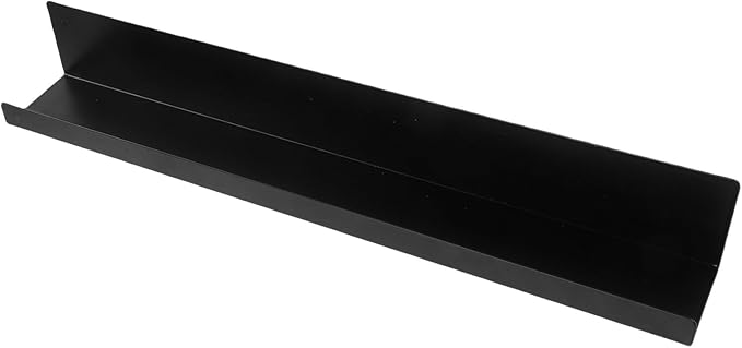 Wall Mounted Picture Shelf Floating Display 16.93 x 2.36 x 2.36in No Drilling Bathroom Shelf with Carbon Steel for Living Room Bedroom Bathroom (Black)