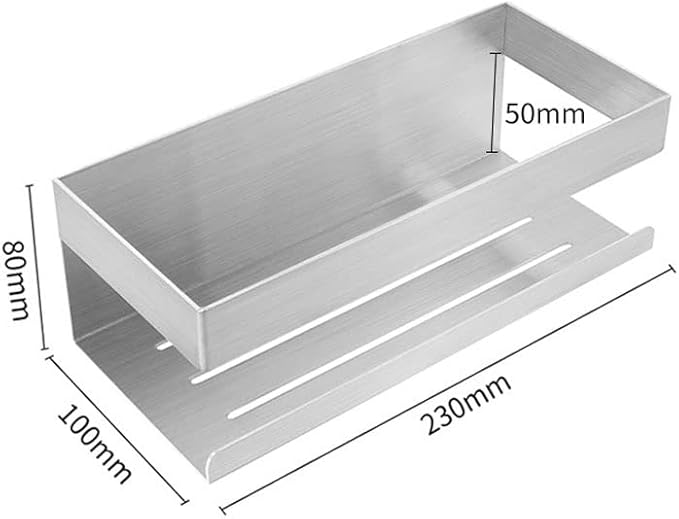 Wall Mounted Bathroom Shelf Stainless Steel Storage Rack No Hole Punch Bathroom Shelf Bathroom Basket
