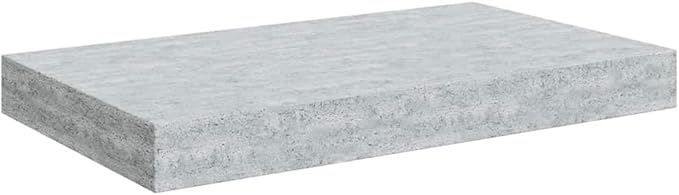 Wall Shelf Set of 2, 15.7-inch Floating Shelves for Living Room, Modern Concrete Grey MDF Storage Organizer for Bedroom, Office Decor, Display Shelves for Plants, Books