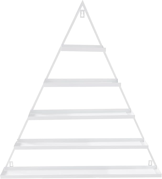 5 Pack Nail Polish Organizer Shelf Wall Mounted 5 Tiers Nail Polish Display Rack Shelves for Salon, Beauty Shop & Home Organization (White)