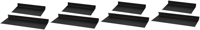 OUNONA 4sets Metal Floating Shelves for Bathroom Wall Mounted Storage Rack Space Display Holder for Home Organization and Decor 2pcs*4