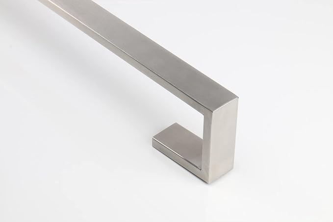 TocTen Bath Towel Rack - Square Base Thicken SUS304 Stainless Steel Towel Bar for Bathroom, Bathroom Bar Accessories Towel Rod Heavy Duty Wall Mounted Towel Holder (Brushed Nickel, 16 Inch)