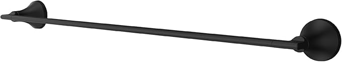 Pfister Vedra Bath Towel Bar for Bathroom, 24-Inch, Wall-Mounted, Screw-in, Matte Black Finish, BTBVED2B