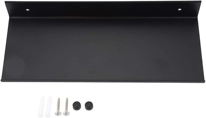 flexman Bathroom Shelves, Black Bathroom Single Layer Matte Rack, Space Aluminum Wall Mount Drilling Installation Shelves for Kitchen and Bathroom (50cm)
