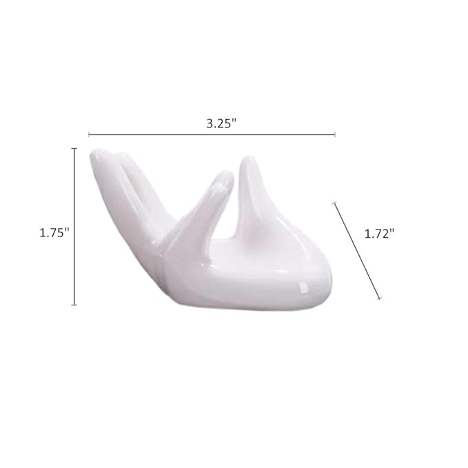 Lemonadeus Unique Ceramic Hand Beauty Blender Sponge Holder Rings Holder Stand Storage Powder Puff Display Stand(2 Pack)