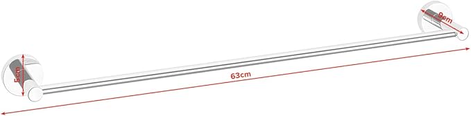 tesa EXXCELLENT Towel Rail - self-Adhesive Metal Towel Ring for Bathroom - Chrome Metal - Simple Installation - 156 mm x 185 mm x 45 mm