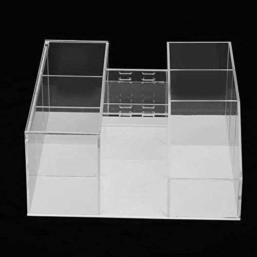 Eyelash Beauty Organizer, Acrylic Eyelash Grafting Tool Storage Beauty Tool W/Tweezers Holder Display Boxes for Home Eyelash Salon (Transparent)
