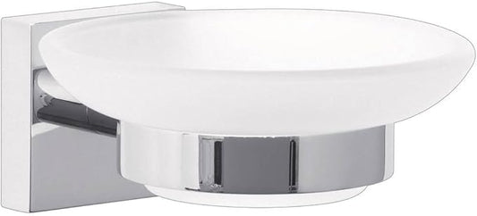 tesa Ekkro soap Dish, high Gloss Chromed Metal, self-Adhesive, Adhesive mounting Technology, 51mm x 110mm x 131mm