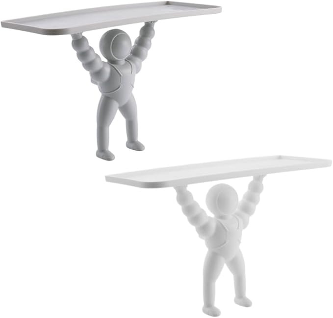 LIFKOME 2pcs Cosmetics Storage -Mounted Storage Rack Bathroom Shelf Modern Decorative