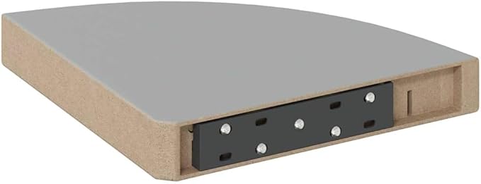 Corner Shelf Set of 2, Floating Wall Shelves for Bedroom, Living Room & Office, 9.8 x 9.8 inch Triangular MDF Storage Rack, Matte Gray Modern Display Shelves