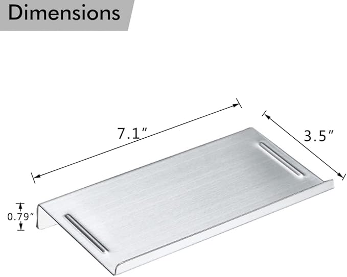 Bathroom Small Cell Phone Shelf Stainless Steel Anti-Slip Phone Holder Stand Wall Mounted for Small Speaker Smartphone Baby Wipes, Polished Chrome