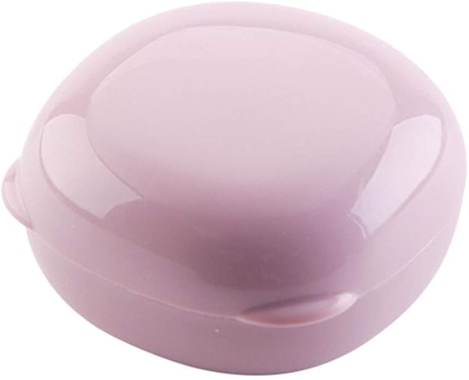 WFF Travel Soap Box, Portable, Waterproof Drain with Lid, Sealed Design, Save Space（Set of 2） (Color : B, Size : S)