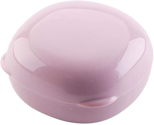 WFF Travel Soap Box, Portable, Waterproof Drain with Lid, Sealed Design, Save Space（Set of 2） (Color : B, Size : S)