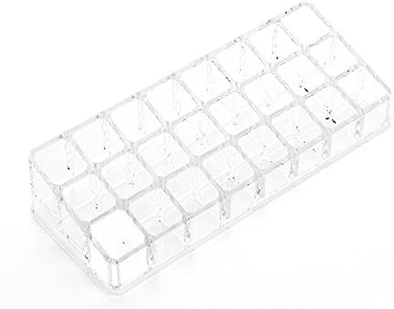 Kamay's Acrylic Transparent 24 Grids Lipstick Nail Polish Eyebrow Brush Display Rack (SF-1034)