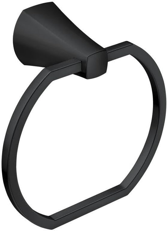 Moen MY8786BL Lindor Matte Black Towel Ring Matte Black