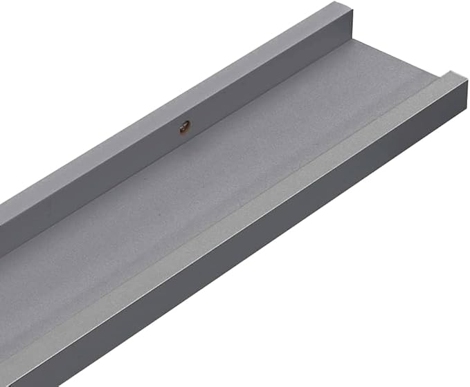 Wall Shelves 4 pcs Gray 31.5x3.5x1.2 Inches MDF Floating for Living Room Bedroom Storage, Decorative Display Shelves for Plants Books Decor
