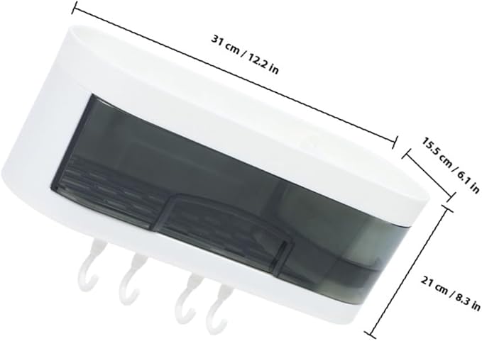 ULTECHNOVO Wall-Mounted Bathroom Shelf Storage Rack, Plastic No-Drill Multipurpose Wall Shelves for Kitchen and Bathroom Organization, Space-Saving Storage Solution Random Color