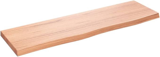 Floating Shelf Solid Oak Wood Wall Mounted Storage Rack Rectangular Rustic Home Decor for Living Room Bedroom Kitchen 39.4 Inch Long