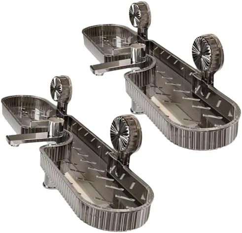 No Drill Suction Shelf for Bathroom Sink - Wall-Mounted Storage Rack with Drainage, Perfect for Shampoo & Towels - Space-Saving Organizer (1 Piece)