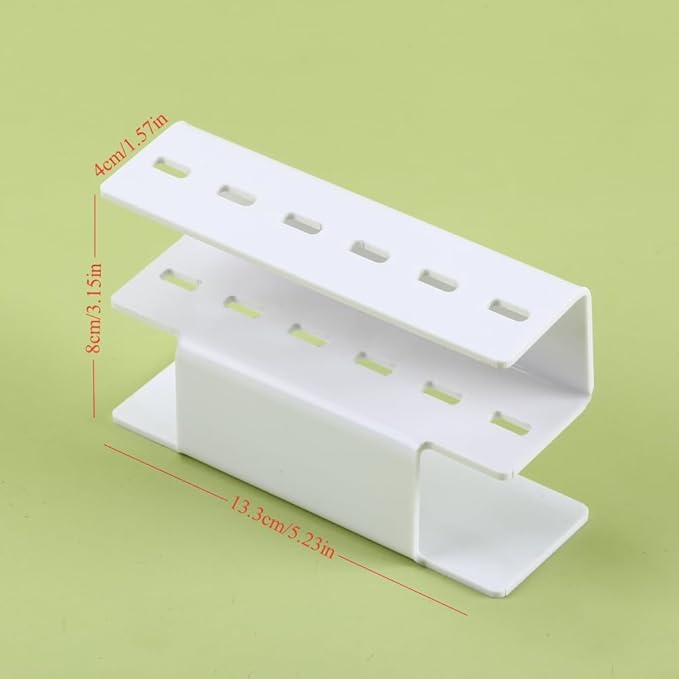 Acrylic Tweezers Holder, 6 Holes Tweezers Stand Display Organizer for Eyelash Extension Supplies Accessories Grafting Beauty Tools (6 Holes White)