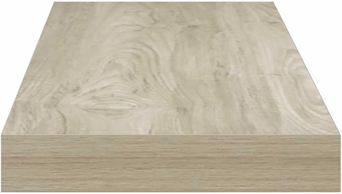 Set of 4 Floating Wall Shelves, Modern Oak MDF Storage Ledges for Living Room, Bedroom, and Office, 23.6 Inch Wide Decorative Display Shelves