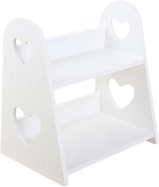 Heart-Shaped Storage Rack White Bathroom Decor for Small Bathroom Organization