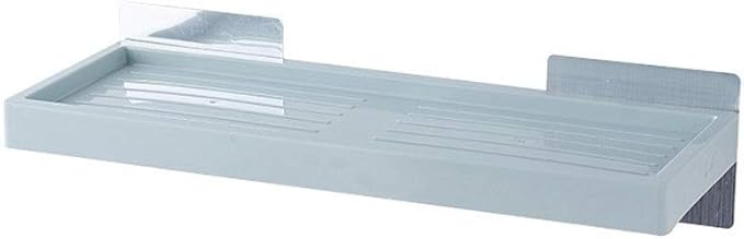 Practical Bathroom Storage Rack Punch-Free Plastic Bathroom Shelf Toilet Wall Hanging Storage Rack Bathroom Storage Shelfs (Color : Green)