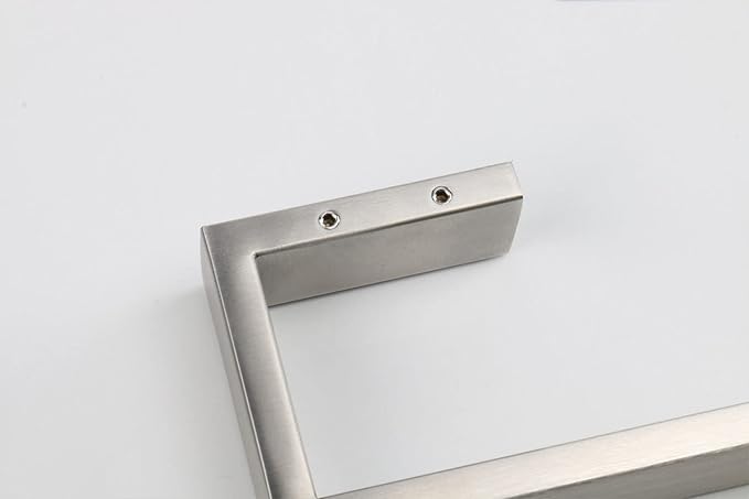 TocTen Bath Towel Rack - 2 Pack Square Base Thicken SUS304 Stainless Steel Towel Bar for Bathroom, Bathroom Bar Accessories Towel Rod Heavy Duty Wall Mounted Towel Holder(Brushed Nickel, 16 Inch)