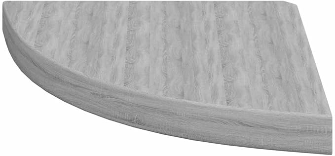 Concrete Gray Floating Corner Shelf for Wall, 13.7x13.7x1.4 Inches MDF Honeycomb with Metal Frame, Modern Display Shelf for Books Decor Photos, Easy Install Invisible Mount, Holds 11 lbs