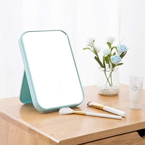 Coobbar Foldable Desktop Princess Mirror - Square, Simple, Portable Makeup Mirror for Women (Green)