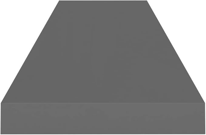Floating Wall Shelf High Gloss Gray 35.4x9.3x1.5 Inches Modern Display Rack for Living Room Bedroom Office Decor with Invisible Mounting System