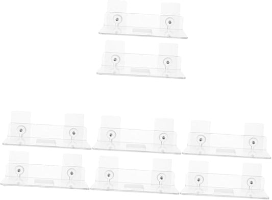 COHEALI 4sets Wall Mounted Acrylic Storage Shelf for Bathroom Kitchen Minimalist Sundries Holder with Smooth Edges No Drilling Required Modern Design 2pcs*4