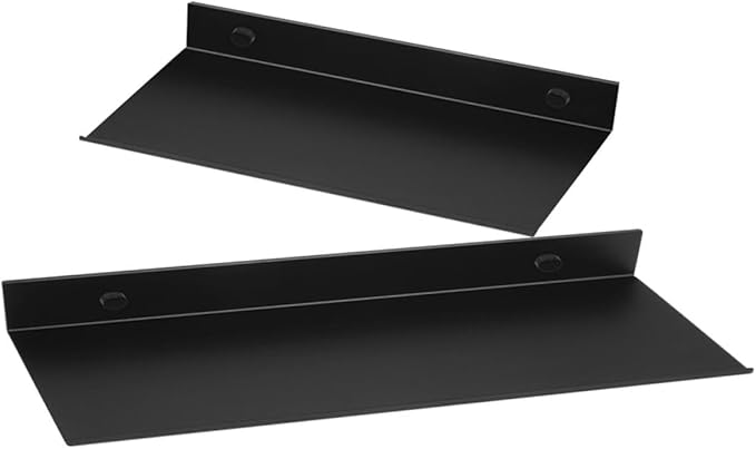 OUNONA 4sets Metal Floating Shelves for Bathroom Wall Mounted Storage Rack Space Display Holder for Home Organization and Decor 2pcs*4