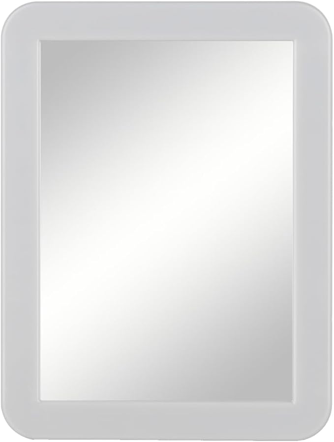 ARTLYMERS Magnetic Locker Mirror, 5x7 Real Glass Small Mirrors for Locker with Magnetic Backing, for School Locker, Bathroom, Household Refrigerator, Locker Accessory (Grey)