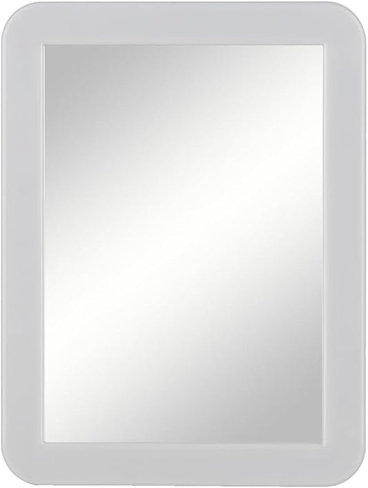 ARTLYMERS Magnetic Locker Mirror, 5x7 Real Glass Small Mirrors for Locker with Magnetic Backing, for School Locker, Bathroom, Household Refrigerator, Locker Accessory (Grey)