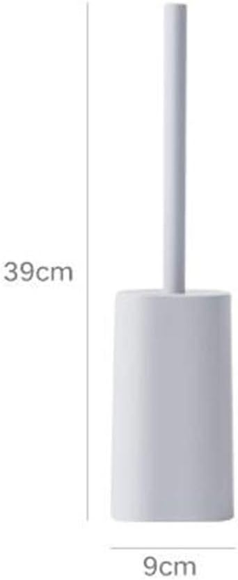 WFF Toilet Brush, Upright Plastic Brush and Stand with Lid for Bathroom Storage-Sturdy, Deep Cleaning